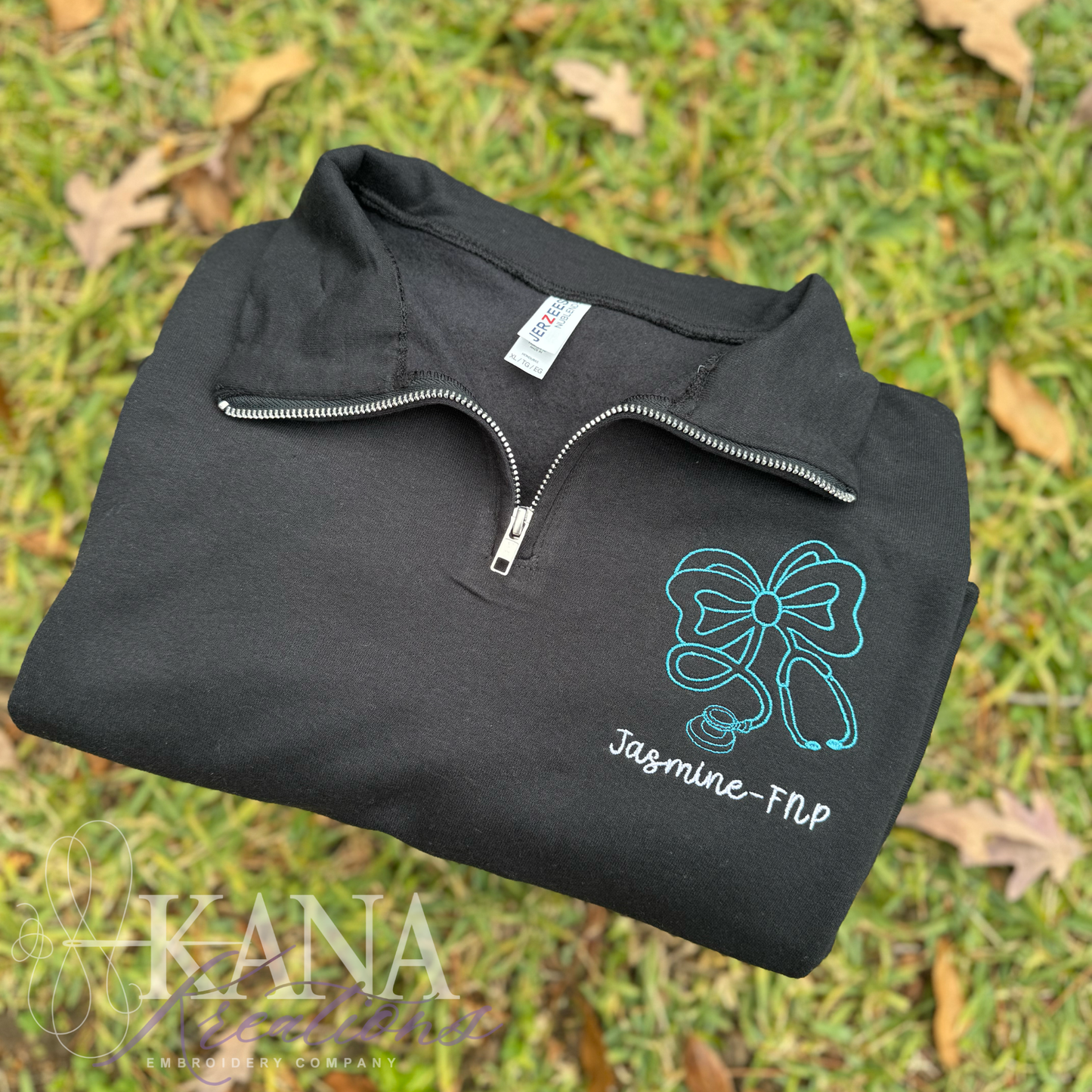 Healthcare Bow - Embroidered Quarter zip