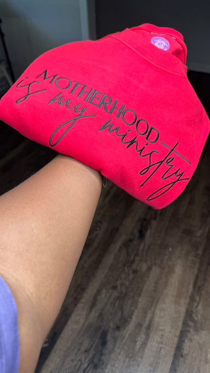 Motherhood Is My Ministry - Embroidered Design