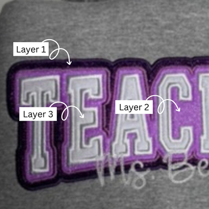 Stacked Style Kreations - Purple Embroidered Design