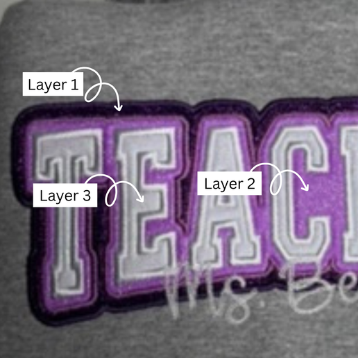 Stacked Style Kreations - Purple Embroidered Design