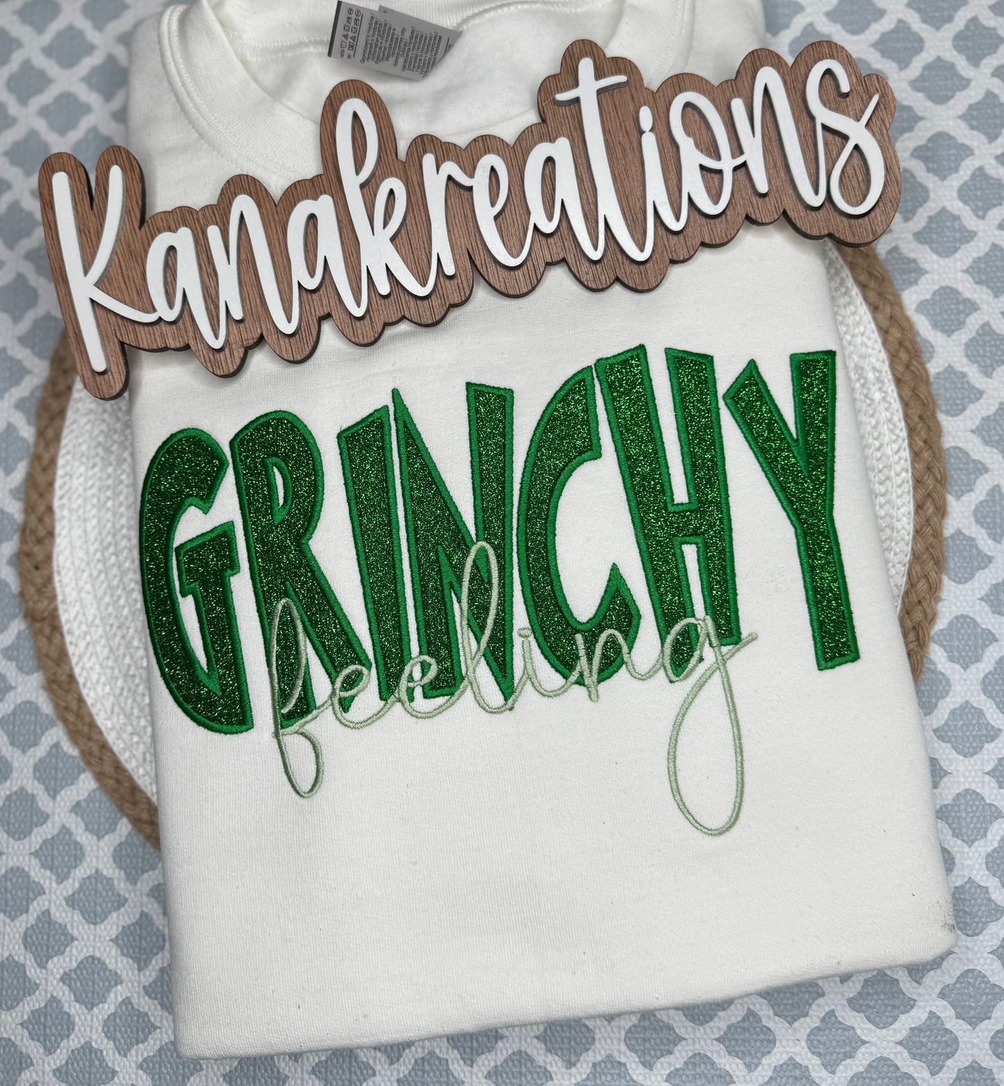 Grinchy Feeling - Embroidered Sweatshirt