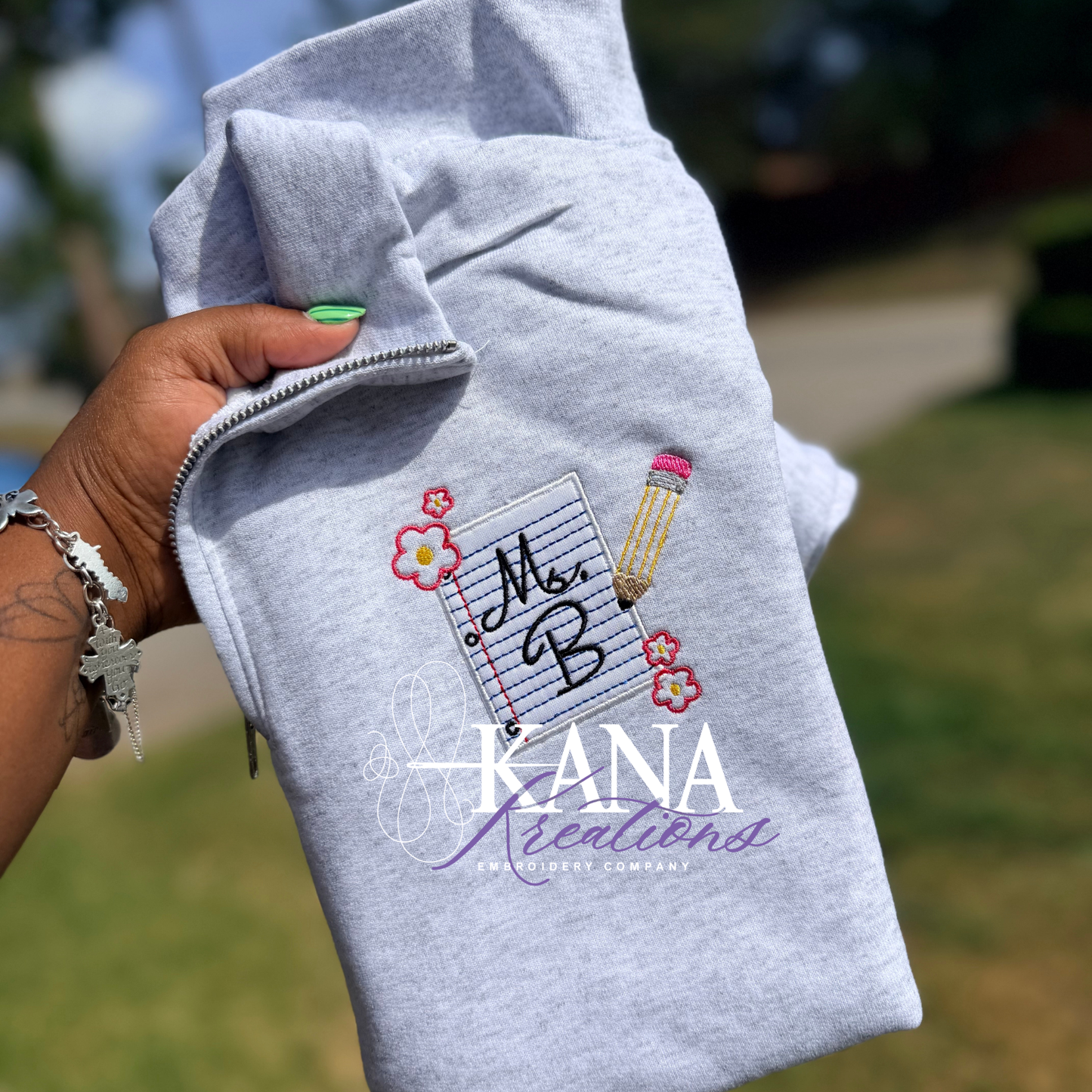 Teacher Notebook Quarter Zip