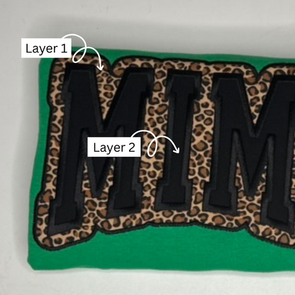 Cheetah Stacked Kreation – Embroidered Design