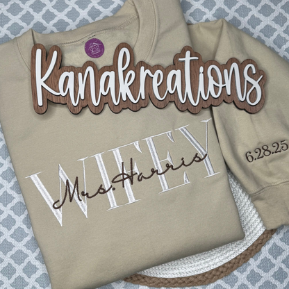 Wifey - Embroidered Sweatshirt