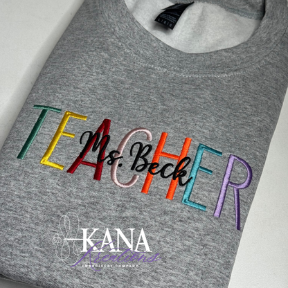 Teacher with Name | Sweatshirt